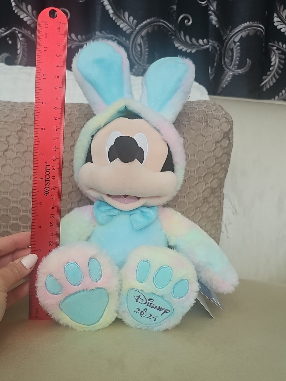 Disney Pastel Blue Bunny Mickey Mouse Plush